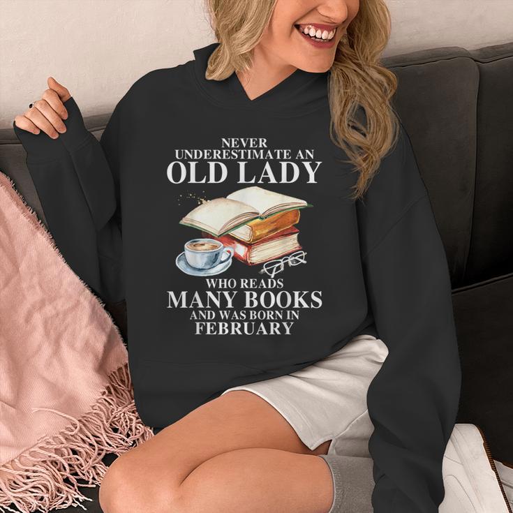 Never Underestimate An Old Lady Who Read Many Books February Unisex Hoodie Never Underestimate An Old Lady Who Read Many Books February Unisex Hoodie