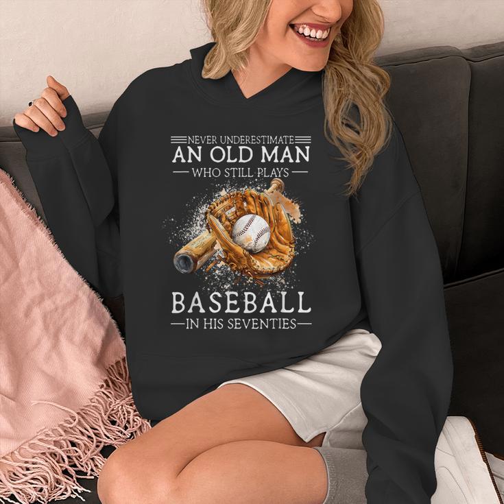 Never Underestimate An Old Man Who Still Plays Baseball Unisex Hoodie Never Underestimate An Old Man Who Still Plays Baseball Unisex Hoodie