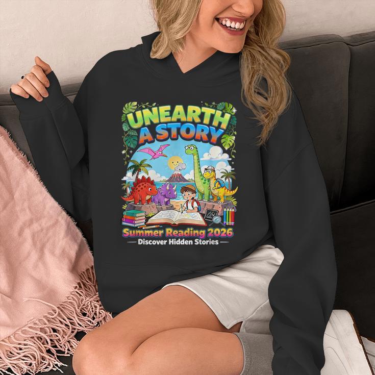 Unearth A Story Dinosaur Books Summer Reading 2026 Unisex Hoodie
