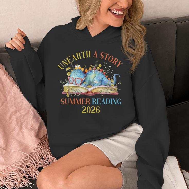 Unearth a Story Summer Reading 2026 Dinosaur Books Dino Unisex Hoodie