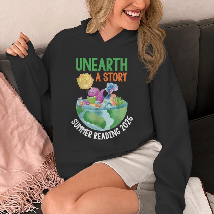 Unearth A Story Summer Reading Program 2026 Animals Book Unisex Hoodie