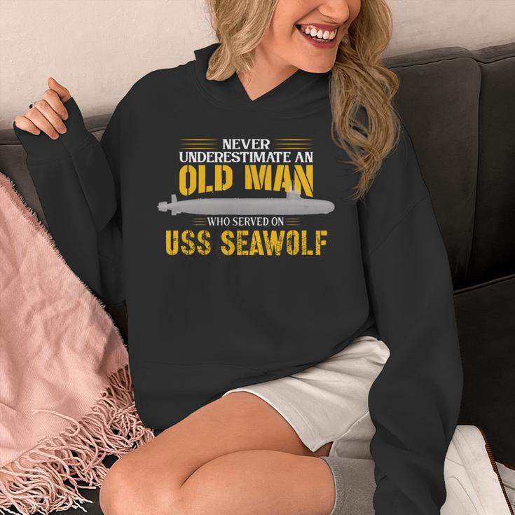 Ussシーウルフssn-21サブマリン 長袖tシャツ パーカー