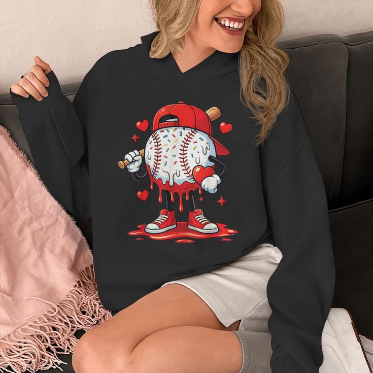 Valentine Baseball Drip Ice Cream Youth Boys Couples Unisex Hoodie
