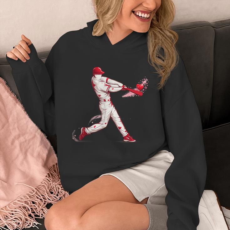 Valentines Day Baseball Batter Silhouette Heart For Men Boys Unisex Hoodie Valentines Day Baseball Batter Silhouette Heart For Men Boys Unisex Hoodie