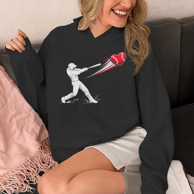 Valentines Day Baseball Batter Silhouette Heart Unisex Hoodie Valentines Day Baseball Batter Silhouette Heart Unisex Hoodie