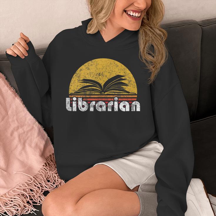 Vintage Reading Book Librarian Retro Sunset Unisex Hoodie