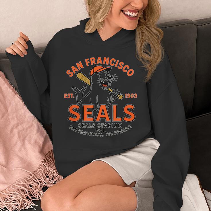 Vintage San Francisco Seals California Baseball Logo Unisex Hoodie