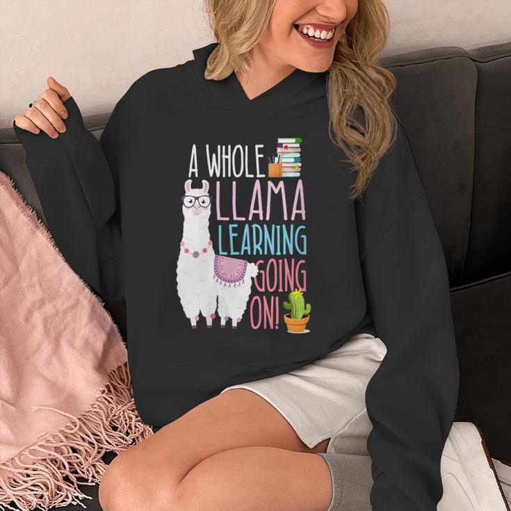 A Whole Llama Learning Going On Book Reading School Llama Unisex Hoodie A Whole Llama Learning Going On Book Reading School Llama Unisex Hoodie