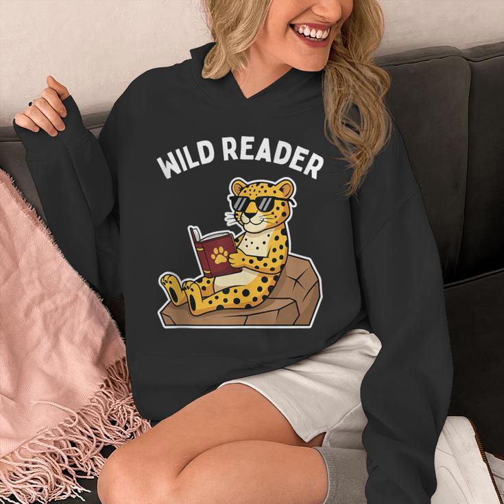 Wild Reader Cool Jaguar With Sunglasses Reading Book Kids Unisex Hoodie