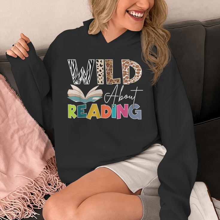 Wild About Reading Reading Books & Bookworm For Book Reader Unisex Hoodie