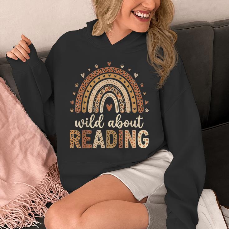 Wild About Reading Cute Rainbow Book Lover Teacher Unisex Hoodie Wild About Reading Cute Rainbow Book Lover Teacher Unisex Hoodie