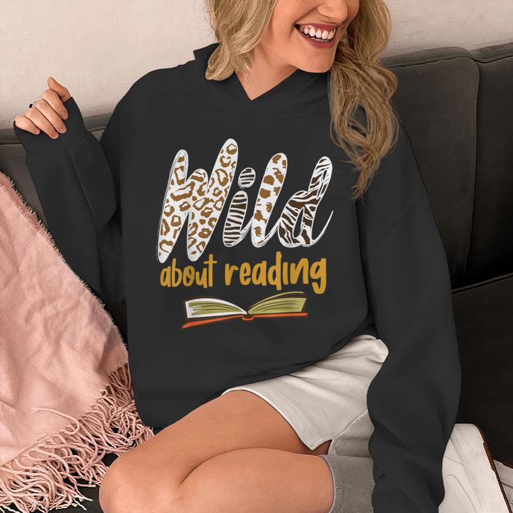 WILD ABOUT READING I Love Books Bookworm Library Day Unisex Hoodie WILD ABOUT READING I Love Books Bookworm Library Day Unisex Hoodie