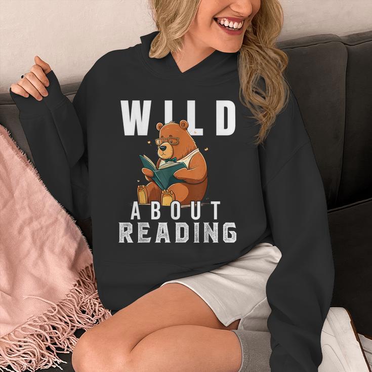 Wild About Reading Love Books Nerd Bookworm Librarian Unisex Hoodie
