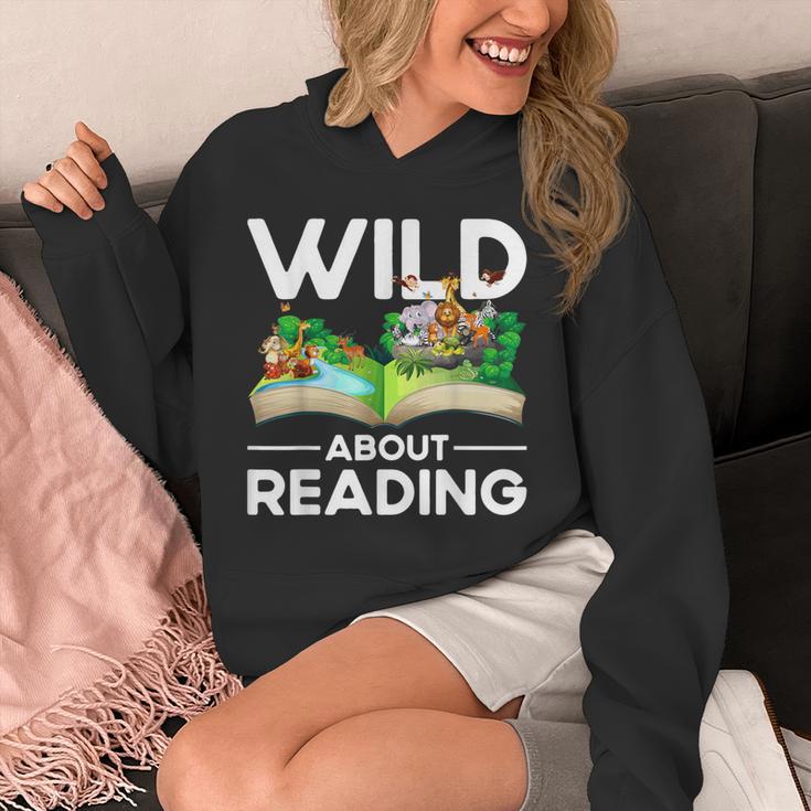Wild About Reading Lovers Avid Readers Bookworms Book Lovers Unisex Hoodie