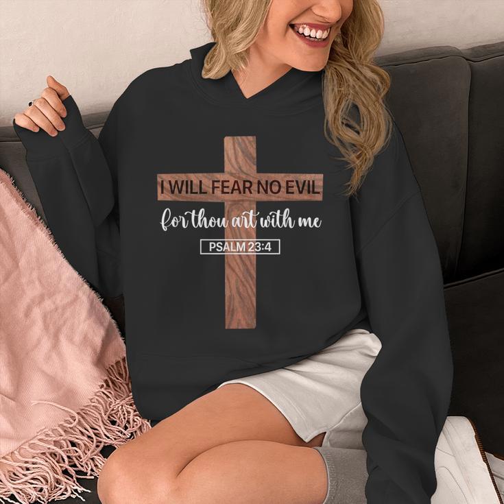 I Will Fear No Evil Psalm 23 From The Book Of Psalms 23 4 Unisex Hoodie
