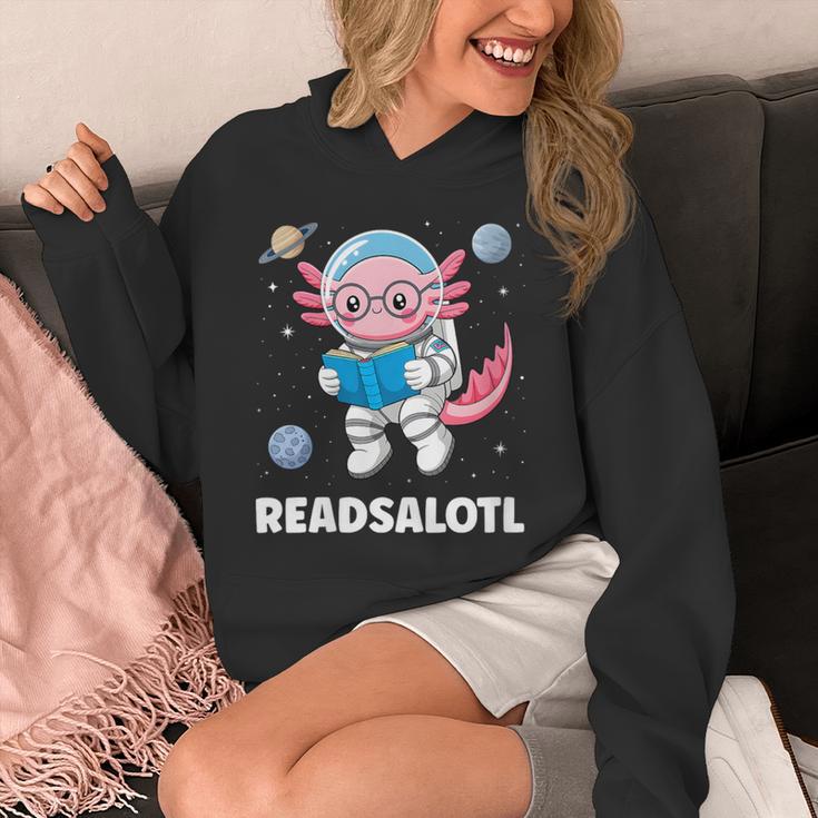 Women's Axolotl Books Readsalotl Reading Bookworm Boys Girls Kids Unisex Hoodie Women's Axolotl Books Readsalotl Reading Bookworm Boys Girls Kids Unisex Hoodie