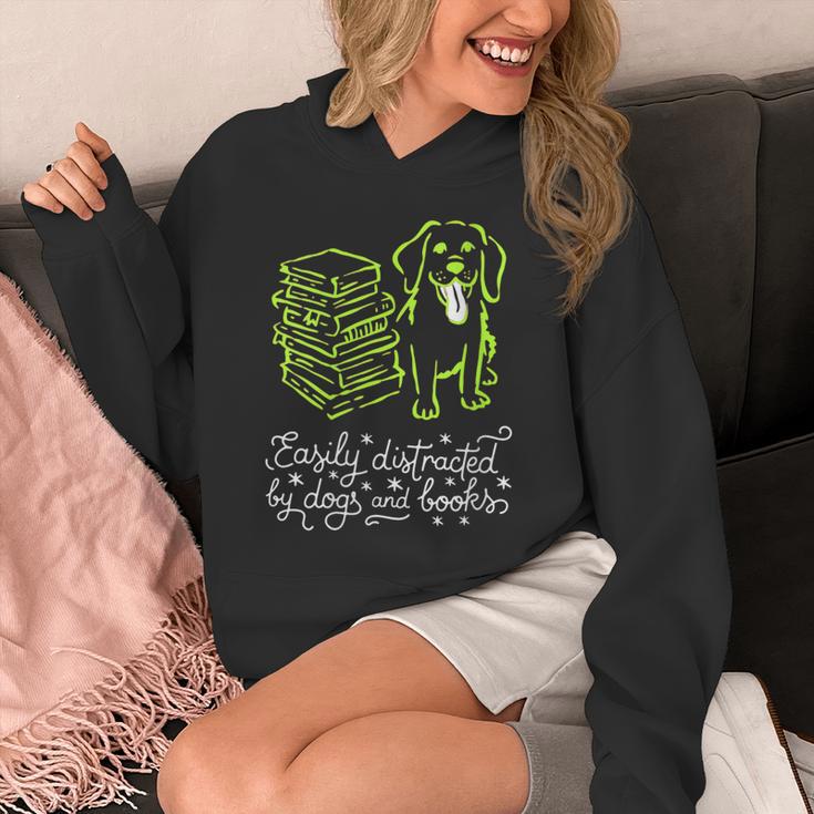 Women's Distracted By Books And Dogs Reader Graphic Unisex Hoodie Women's Distracted By Books And Dogs Reader Graphic Unisex Hoodie