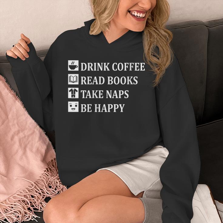 Women's Drink Coffee Read Book Take Naps Books Pajamas Unisex Hoodie