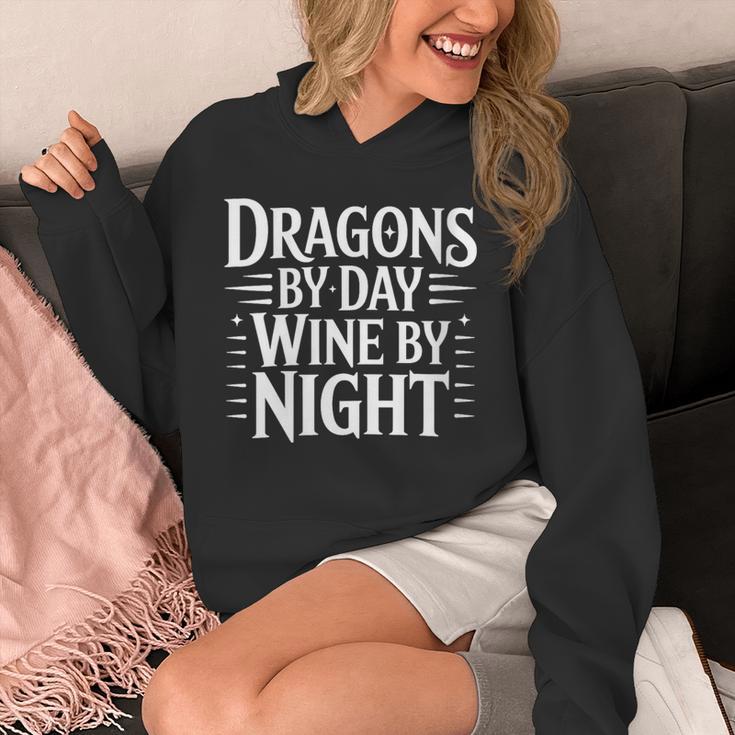 Women's Fantasy Books Reading Time Dragons By Day Wine By Night Unisex Hoodie Women's Fantasy Books Reading Time Dragons By Day Wine By Night Unisex Hoodie