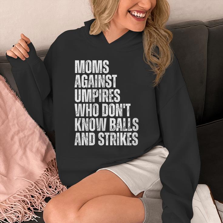 Women's Moms Against Umpires Parents Mom Baseball Sarcastic Unisex Hoodie Women's Moms Against Umpires Parents Mom Baseball Sarcastic Unisex Hoodie