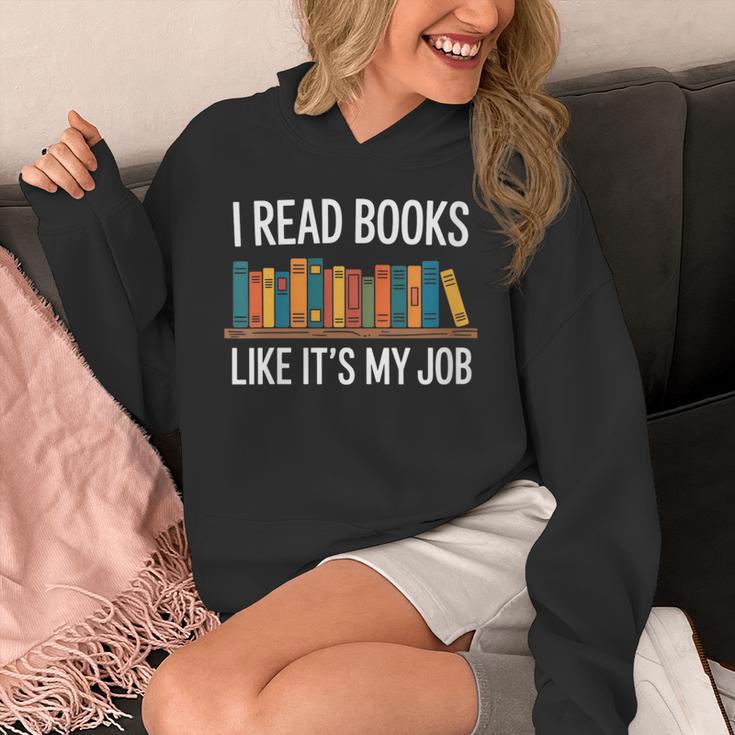 Women's I Read Books Like Its My Job Reading Humor Unisex Hoodie Women's I Read Books Like Its My Job Reading Humor Unisex Hoodie