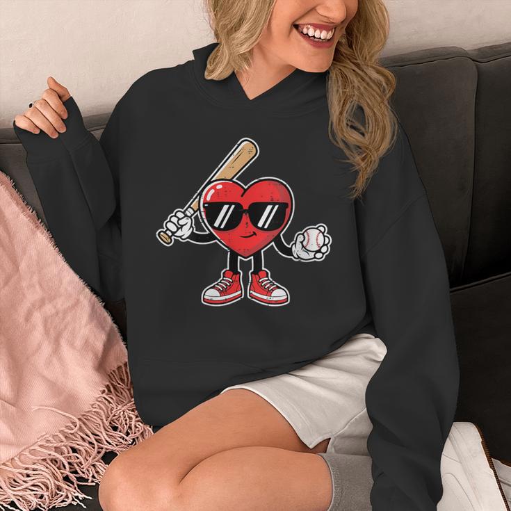 Women's Valentines Day Heart Baseball Player Sports Boys Kids Men Unisex Hoodie Women's Valentines Day Heart Baseball Player Sports Boys Kids Men Unisex Hoodie