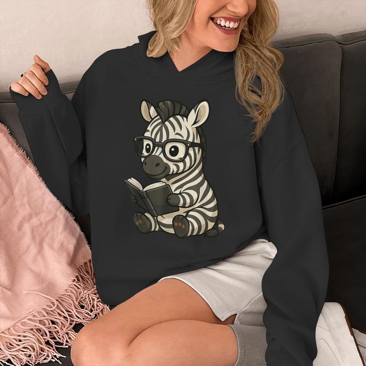 Zebra Reading Book Lover Unisex Hoodie