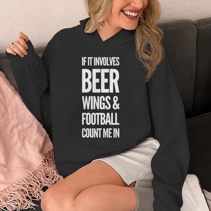 それがビールの翼とフットボールを含むなら、私をカウントイン 長袖tシャツ パーカー