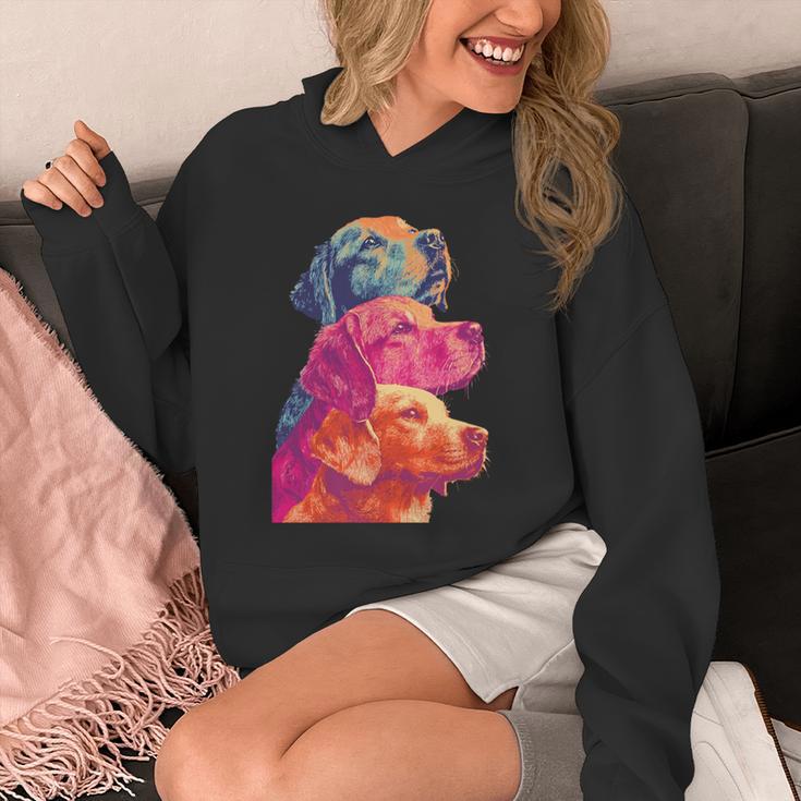 カラフルなラブラドールレトリバー犬夏の美的ペットアート 長袖tシャツ パーカー
