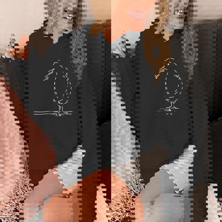 キウイバード ラインアート ミニマリスト ワンライン パーカー