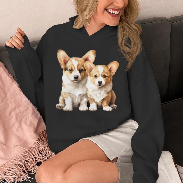 コーギー子犬 長袖tシャツ パーカー