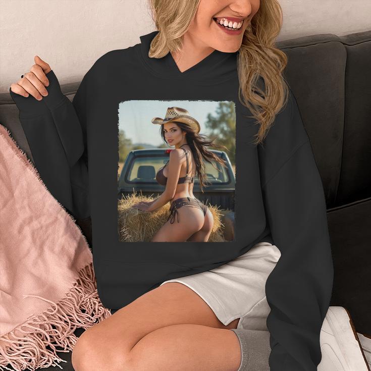セクシーガールグラフィックtシャツ カウガールピンナップガール 2 パーカー