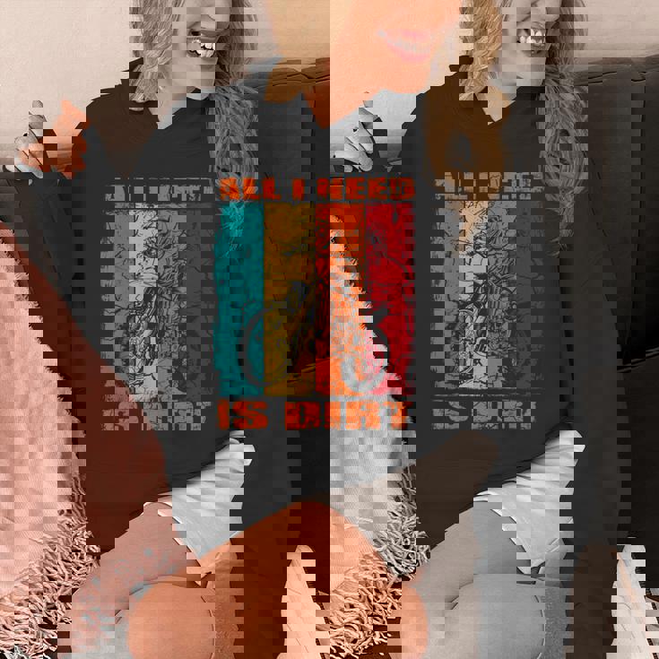 ダートバイク レトロデザイン All I Need Is Dirt Motocross ダートバイク パーカー