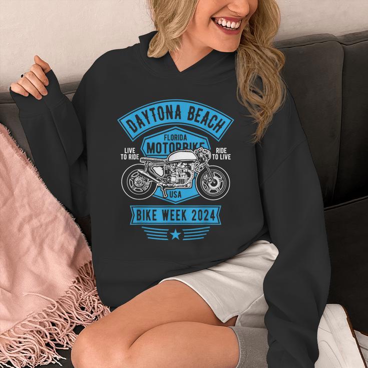 デイトナビーチバイクウィーク2024レトロバイクデザイン パーカー
