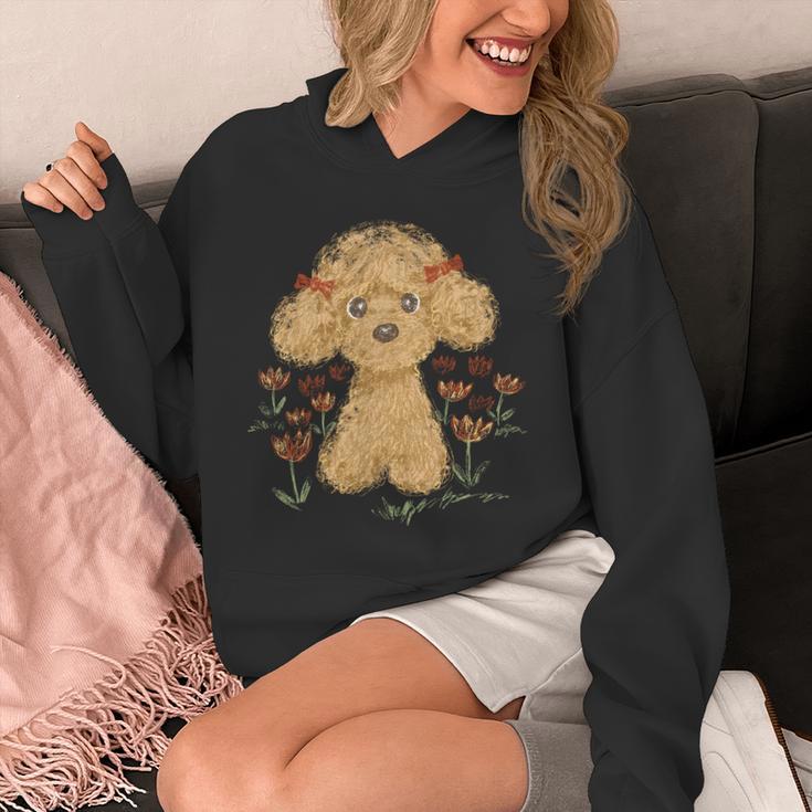 トイプードル かわいい いぬ 子犬 ペット おもしろ 動物 アート イラスト 長袖tシャツ パーカー
