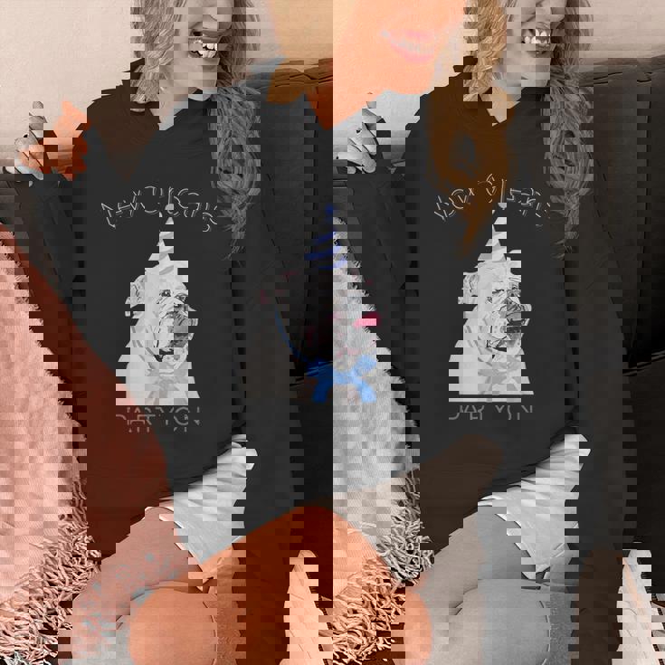 ニューオーリンズ 面白い犬の着用パーティーハット付き パーカー