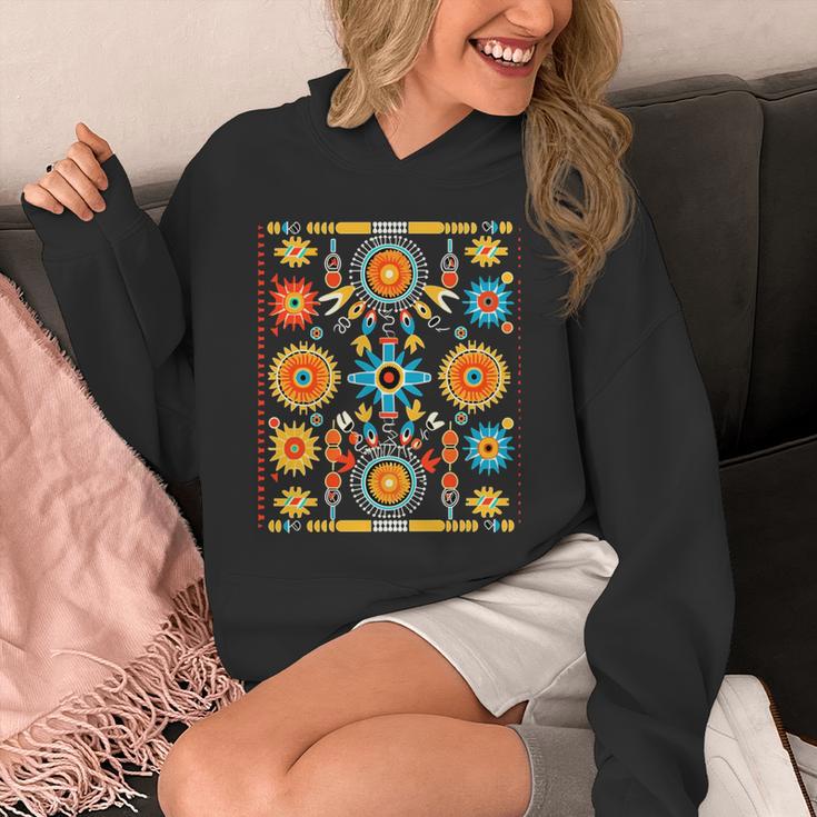ネイティブアメリカン トライバルアート ナバホテキスタイルデザインスタイル 長袖tシャツ パーカー