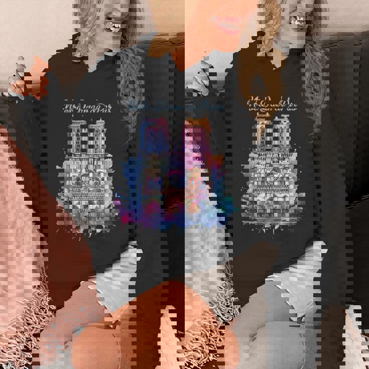 ノートルダム大聖堂 水彩画 パーカー