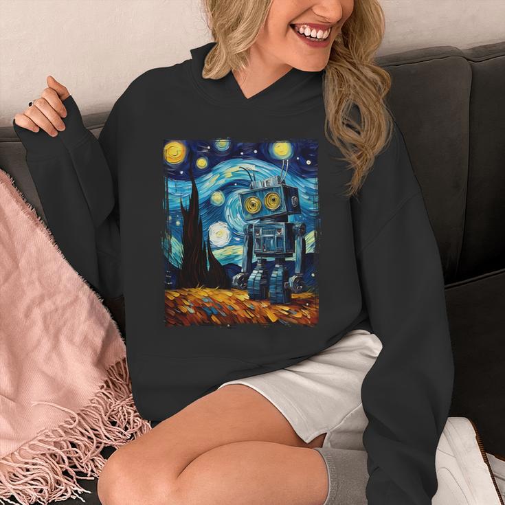 ビンテージロボットアート ゴッホ おもちゃ ロボットビルダー ロボティクス 長袖tシャツ パーカー