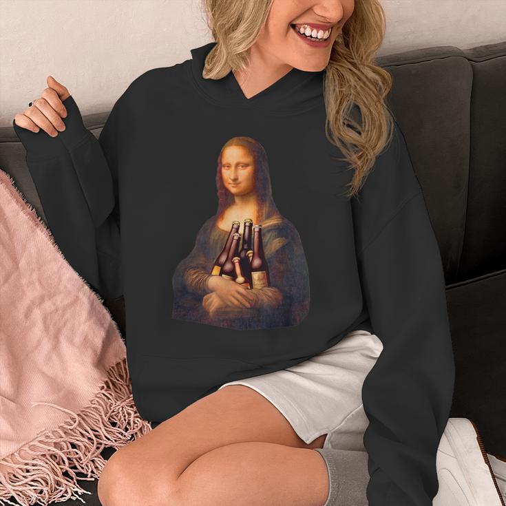 ビール 酒 面白いtシャツ モナリザ 飲み おもしろ 飲み会 のんべえ メンズ ネタ 服 美術 パーティー パーカー