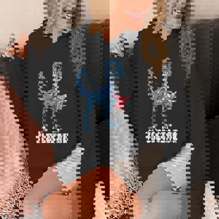 ベロシアダー ベロキラプトル 恐竜 読書 本好き パーカー