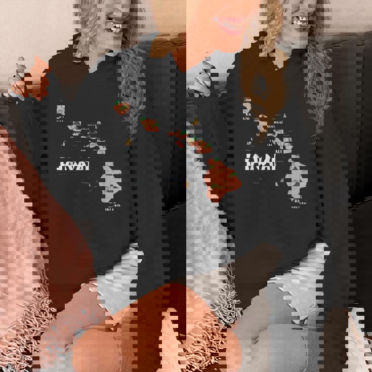 地図 ヴィンテージ お土産 ハワイ諸島 パーカー