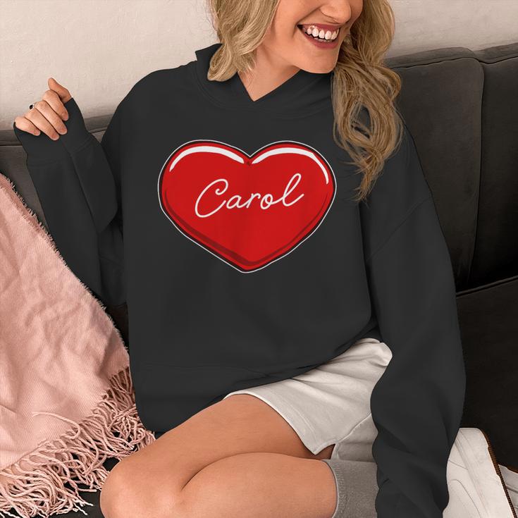 手描きのハートキャロル ファーストネーム ハート I Love Carol パーカー