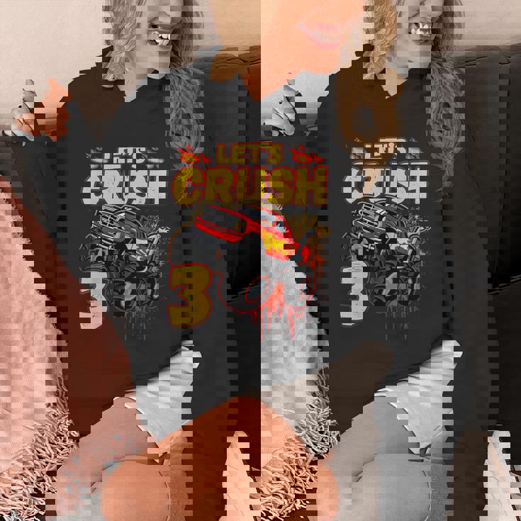 男の子、3歳、英語で、モンスタートラック、誕生日 パーカー