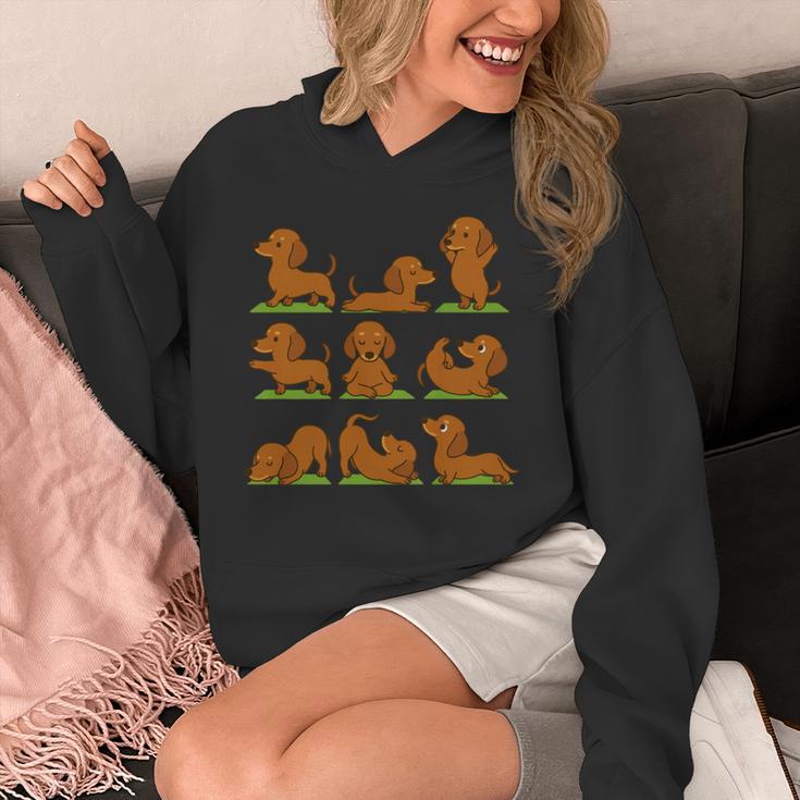 面白いtシャツ ダックスフンド ヨガ イヌ メンズ 犬好き グッズ かわいい おもしろ 面白い 服 ネタ 長袖tシャツ パーカー