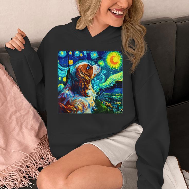 面白いtシャツ 犬 キャバリア ゴッホ 星月夜 わんこ メンズ おもしろ グッズ 服 かわいい パーカー