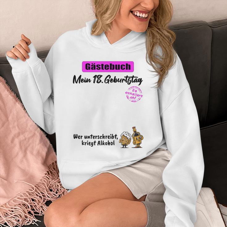 18th Birthday Guest Book 18 Years Girl Woman Unisex Hoodie