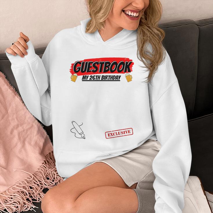 26 Year 26th Birthday Guest Book Unisex Hoodie 26 Year 26th Birthday Guest Book Unisex Hoodie
