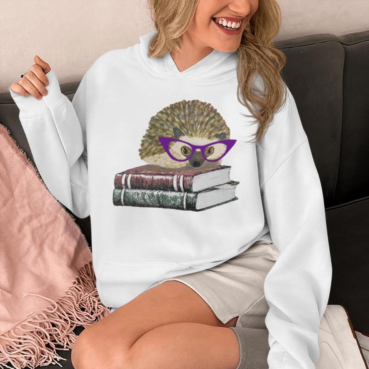 Adorable Hedgehog Book Nerd Tee Shirt Unisex Hoodie