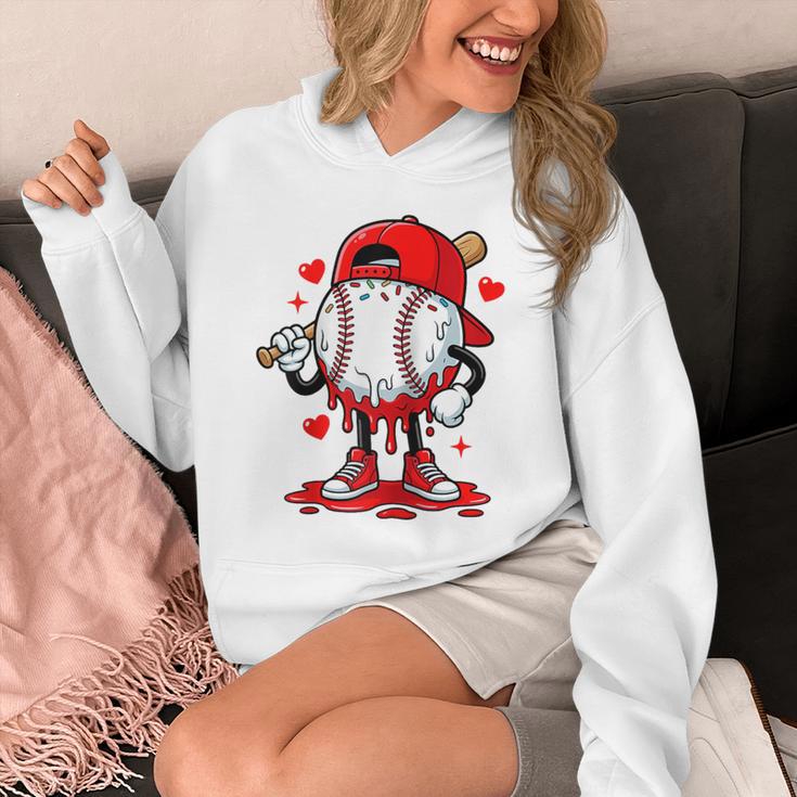 Baseball Drip Icecream Apparel Youth Boy Valentine Raglan Baseball Tee Unisex Hoodie